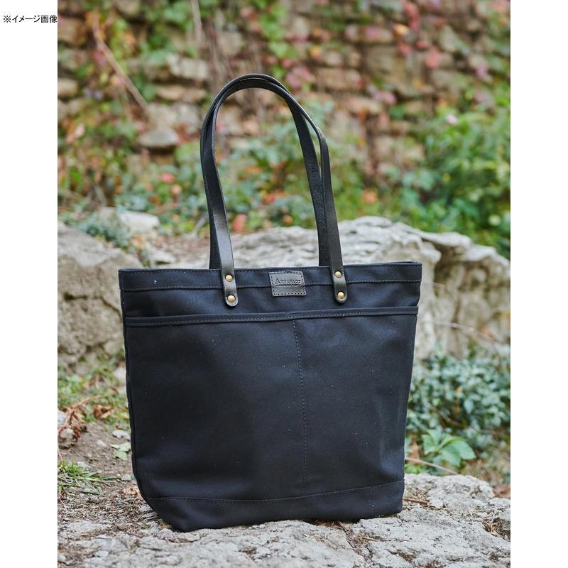 ジッパートート アメリカ製 レザーストラップ ブラック 黒 コットンツイル バッグ ARTIFACT Black Twill Zipper Toteの画像