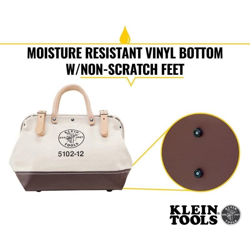 デラックス キャンバスバッグ ナチュラル ツールバック トートバック Klein Tools Heavy Duty Natural Canvas Toの画像