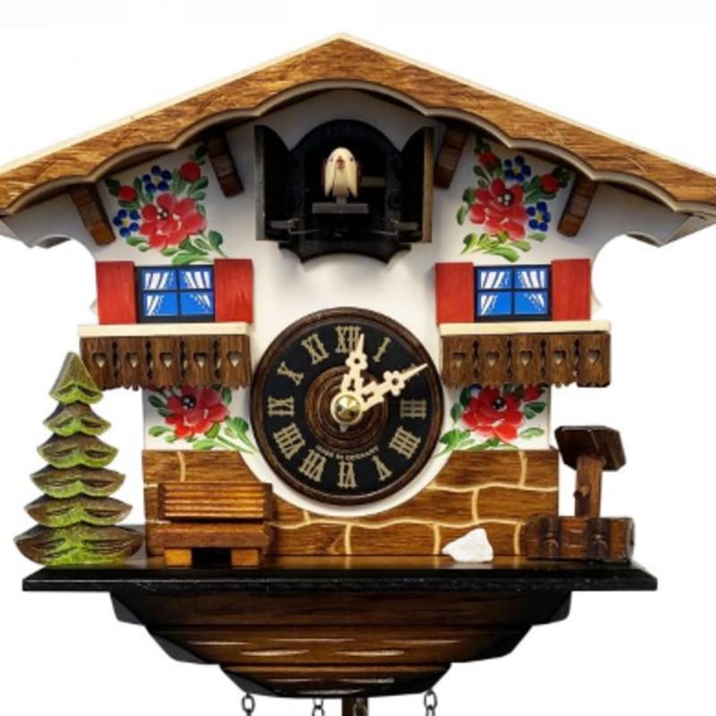 木製 鳩時計 ドイツ製 ドイツ製】木製柱時計 錘式鳩時計 ドイツ森の時計 からくり鳩