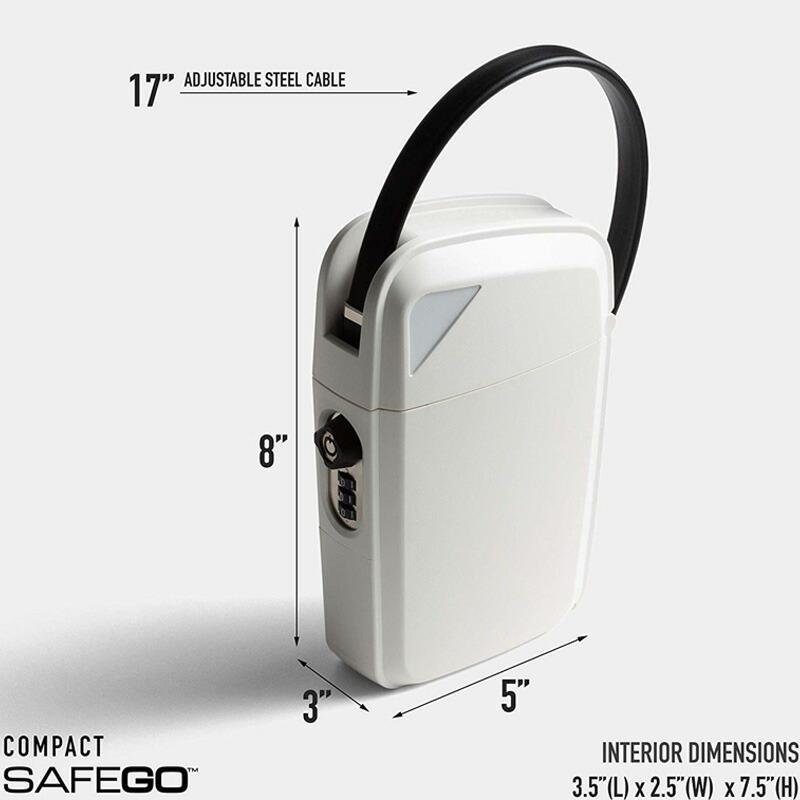ポータブルセーフティーケース セーフボックス 鍵付き ロック 貴重品