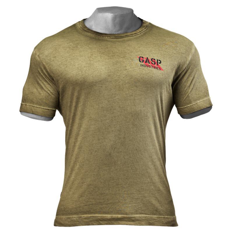 GASP Tシャツ オリーブ ジム トレーニング 筋トレ Standard