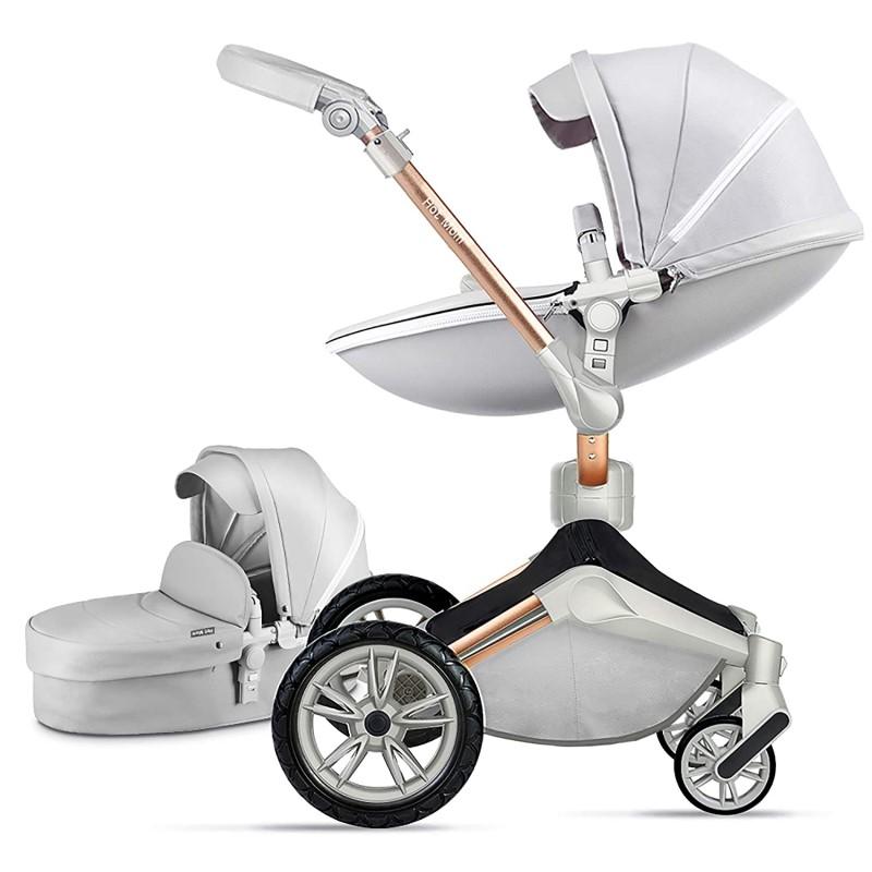 ベビーカー 両対面式 バシネット 防水PUレザー 新生児 ホットマム Baby