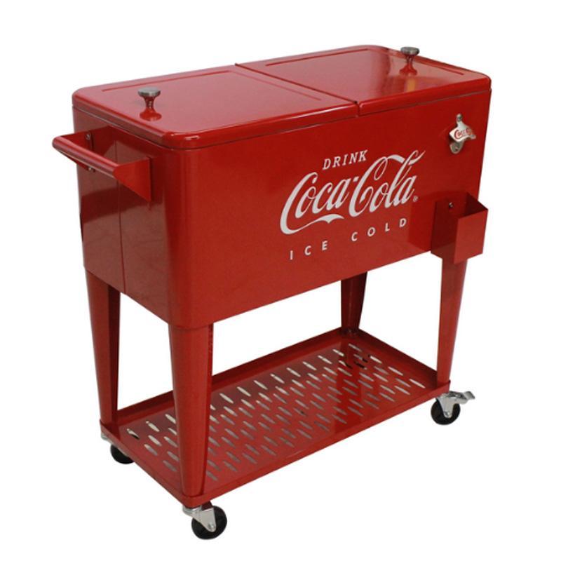 コカコーラ カート型 クーラーボックス 76L キャスター 栓抜き コカコーラ カート型 クーラーボックス 76L キャスター 栓抜き