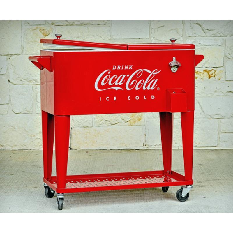 コカコーラ カート型 クーラーボックス 76L キャスター 栓抜き コカコーラ カート型 クーラーボックス 76L キャスター 栓抜き