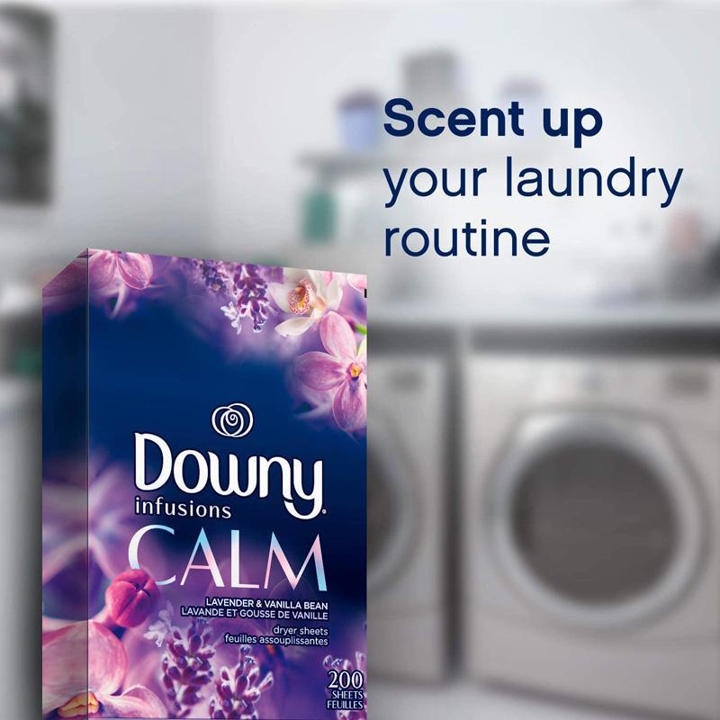 ダウニー ドライヤーシート 200枚 インフュージョンズ 柔軟剤 Downy Infusions Dryer Sheets Laundry Fabriの画像