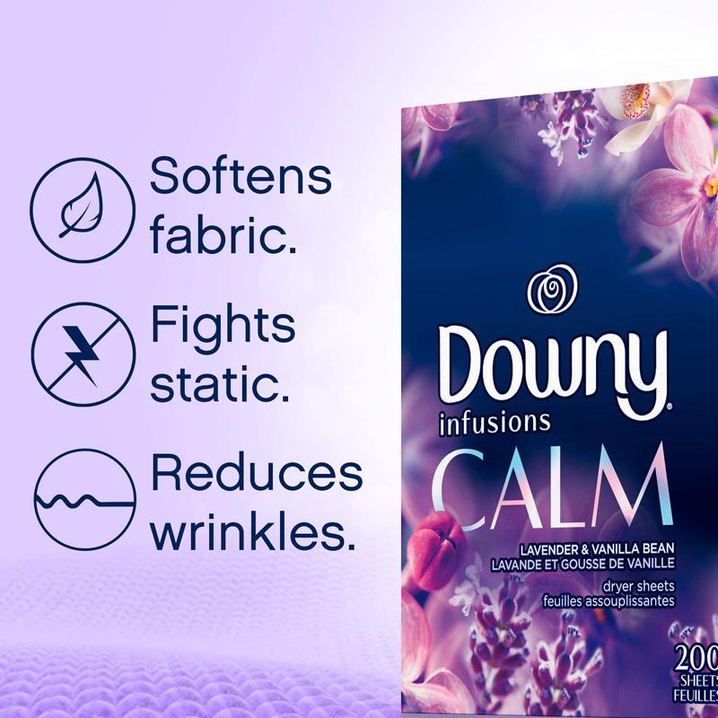 ダウニー ドライヤーシート 200枚 インフュージョンズ 柔軟剤 Downy Infusions Dryer Sheets Laundry Fabriの画像
