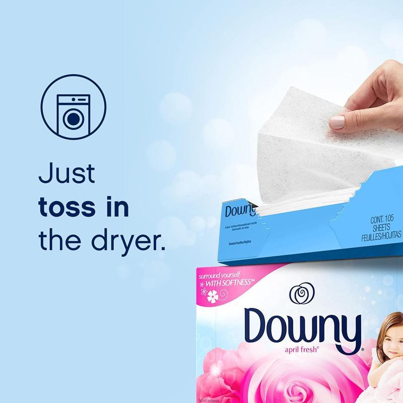 ダウニー ドライヤーシート 240枚 柔軟剤 香りつづく Downy Fabric Softener Dryer Sheets, 240 countの画像