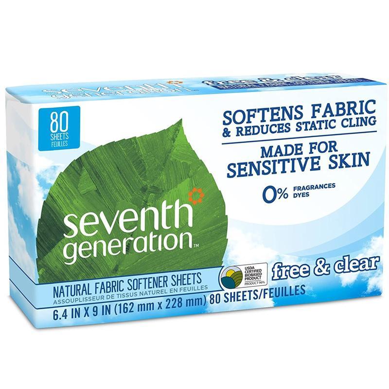 セブンスジェネレーション ドライヤーシート 160枚 柔軟剤 乾燥機 Seventh Generation - Natural Fabric Softの画像
