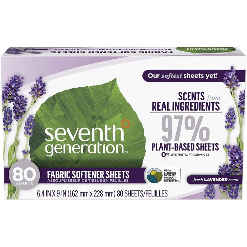 セブンスジェネレーション ドライヤーシート 160枚 柔軟剤 乾燥機 Seventh Generation - Natural Fabric Softの画像
