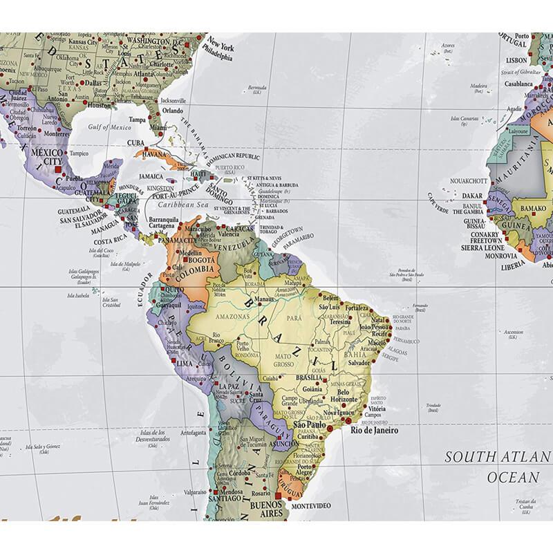 世界地図 ポスター メルカトル図法 ワールドマップ 84×58 アメリカ