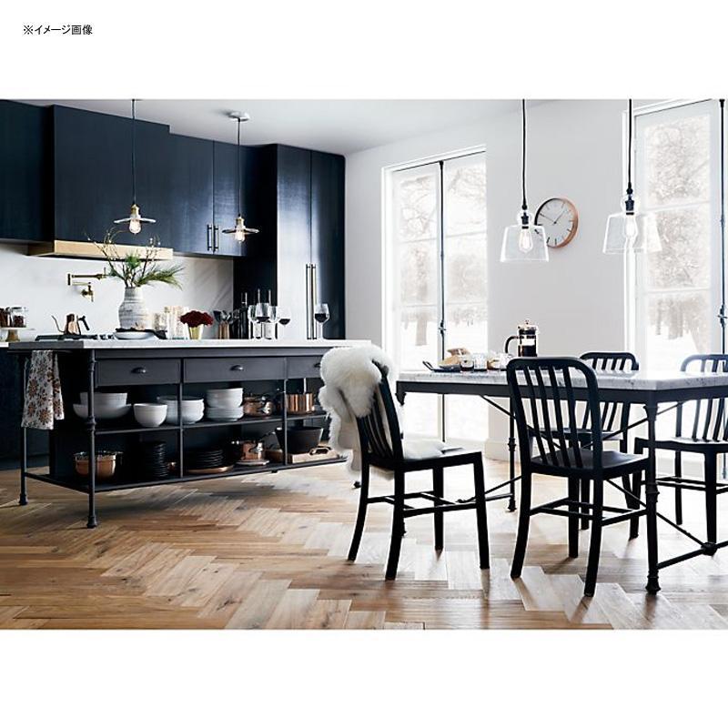 キッチンカウンター 幅183cm 大理石トップ アイランド 台 引き出し 収納 大きい ブラック Crate and Barrel French Ki