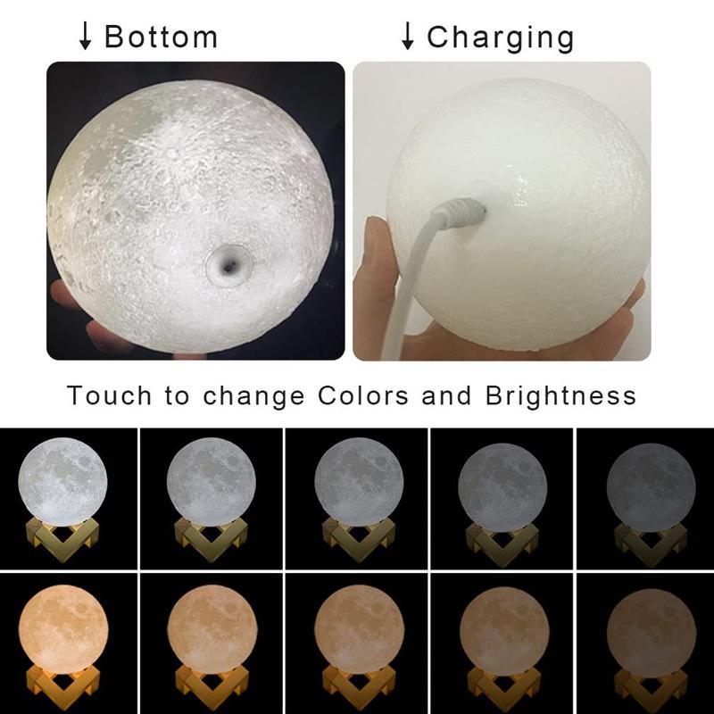 ムーンランプ 月 充電式 ライト Mydethun Moon Lamp Moon Light Night Light for Kids Gift foの画像