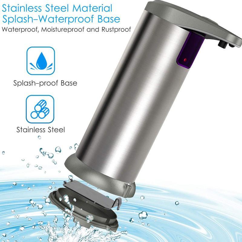 液体 ソープディスペンサー 電池式 280ml ステンレス Nozama Automatic