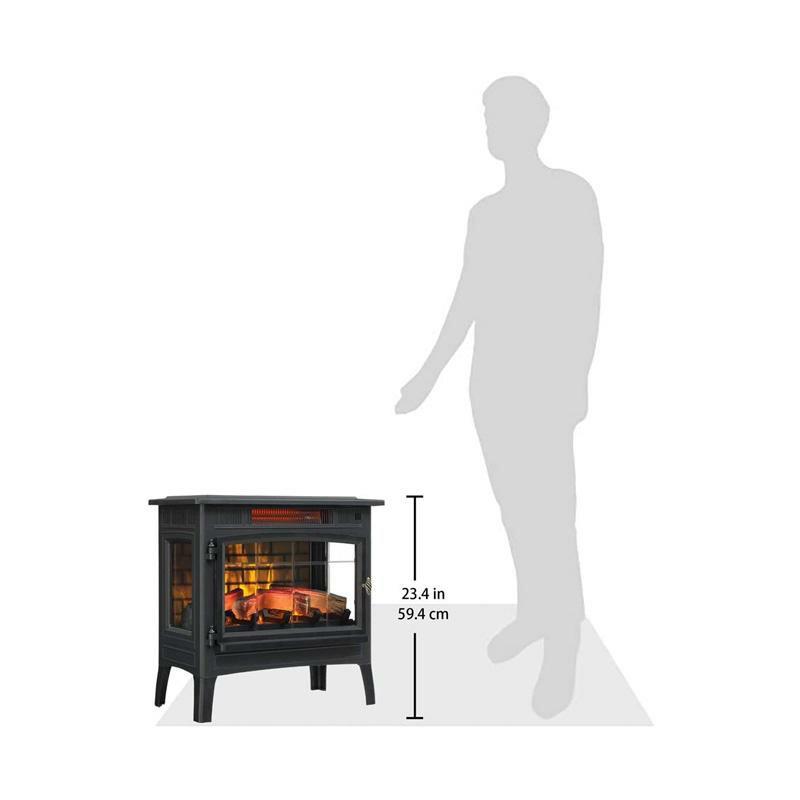暖炉型 ヒーター 3D 赤外線 電気 ストーブ リモコン付 Duraflame 3D Infrared Electric Fireplace Stov_4