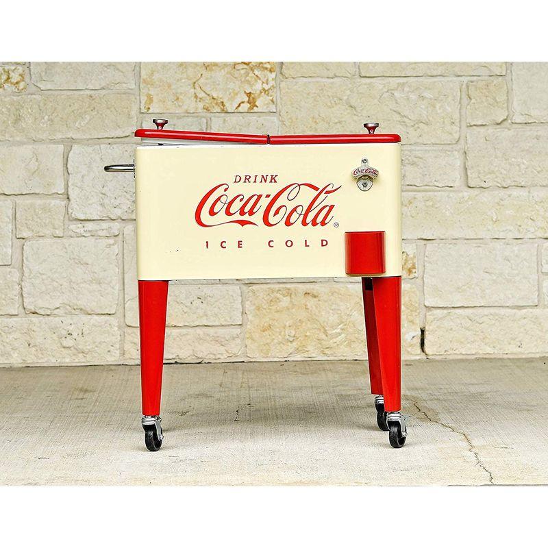 コカコーラ カート型 クーラーボックス 57L キャスター 栓抜き付 コカコーラ カート型 クーラーボックス 57L キャスター 栓抜き付