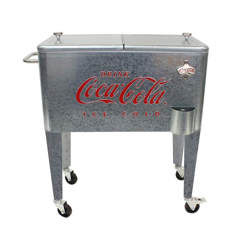 コカコーラ カート型 クーラーボックス 57L キャスター 栓抜き付 コカコーラ カート型 クーラーボックス 57L キャスター 栓抜き付