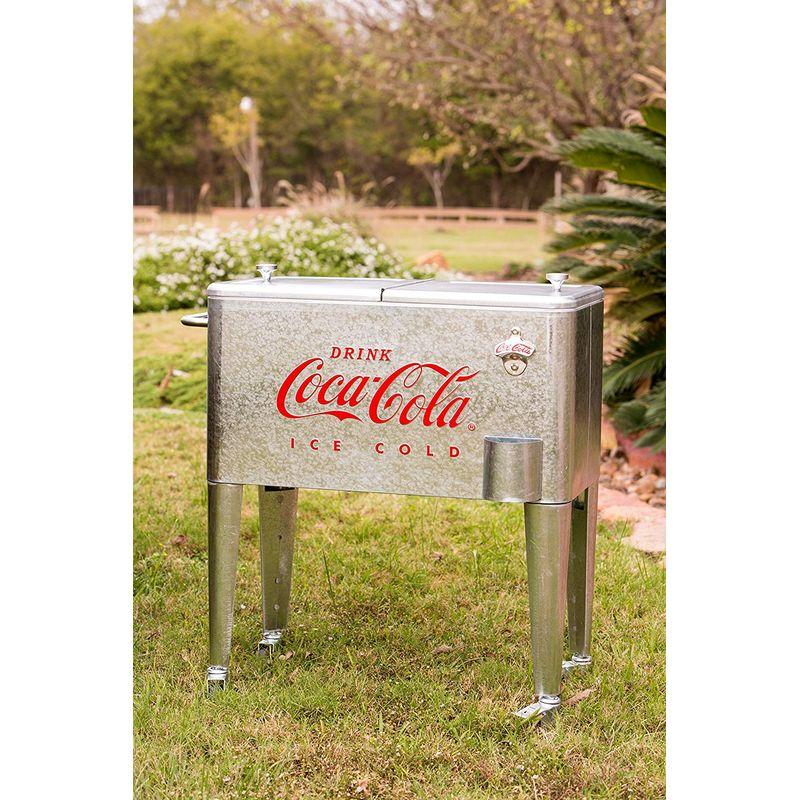 コカコーラ カート型 クーラーボックス 57L キャスター 栓抜き付 コカコーラ カート型 クーラーボックス 57L キャスター 栓抜き付