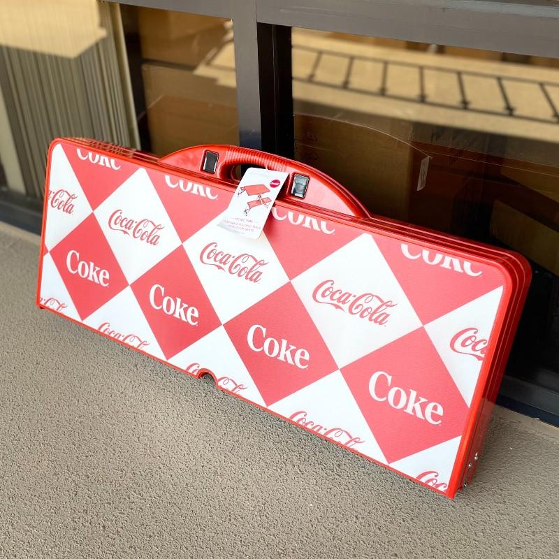 コカコーラ 折りたたみ式 ピクニックテーブル 4人用 ポータブル 