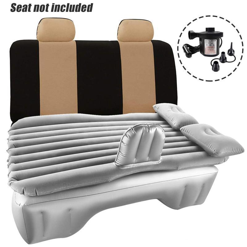 カーエアマットレス 車用 後部座席 ポータブル ベッド クッション 電動空気入れ 枕付 キャンプ 車中泊 Haomaomao Car Air