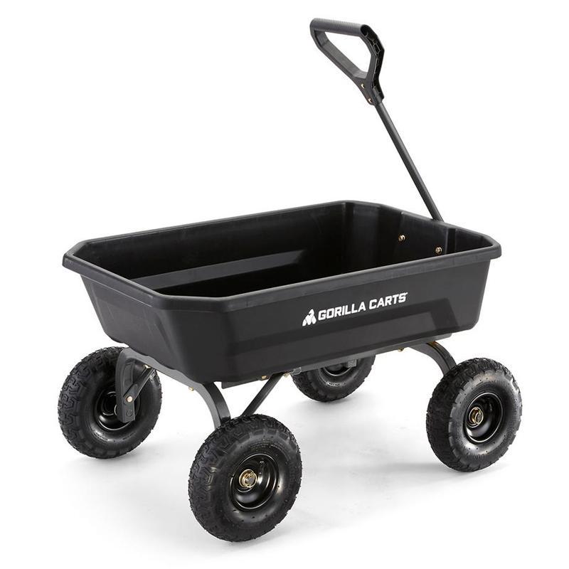 ガーデンワゴン 270kgまで ポリエステル ブラック 黒 ゴリラカート GORILLA CARTS 4 cu. ft. Poly Garden Du 8001667カリフォルニアキッチン