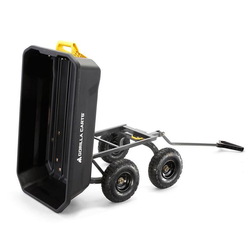 ガーデンワゴン 270kgまで ポリエステル ブラック 黒 ゴリラカート GORILLA CARTS 4 cu. ft. Poly Garden Du 8001667カリフォルニアキッチン