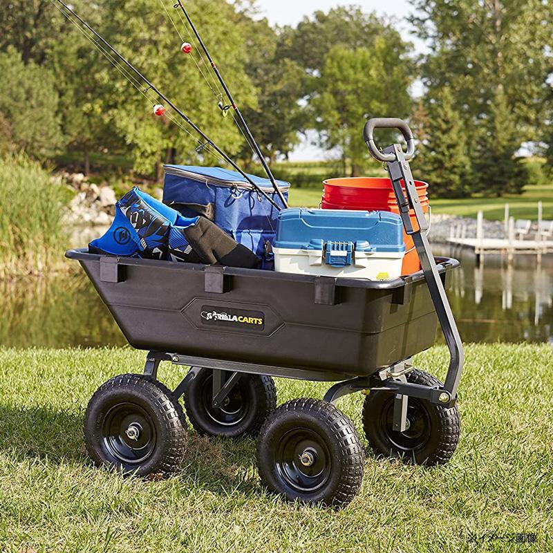 ガーデンワゴン 540kgまで ポリエステル 高耐久 ブラック 黒 ゴリラ 