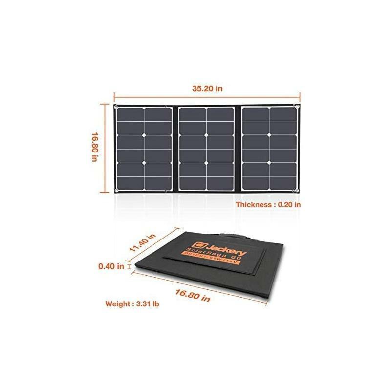 ジャクリ エクスプローラー 160/240/500用 60W ポータブル ソーラーパネル 充電器 Jackery SolarSaga 60W Solaの画像