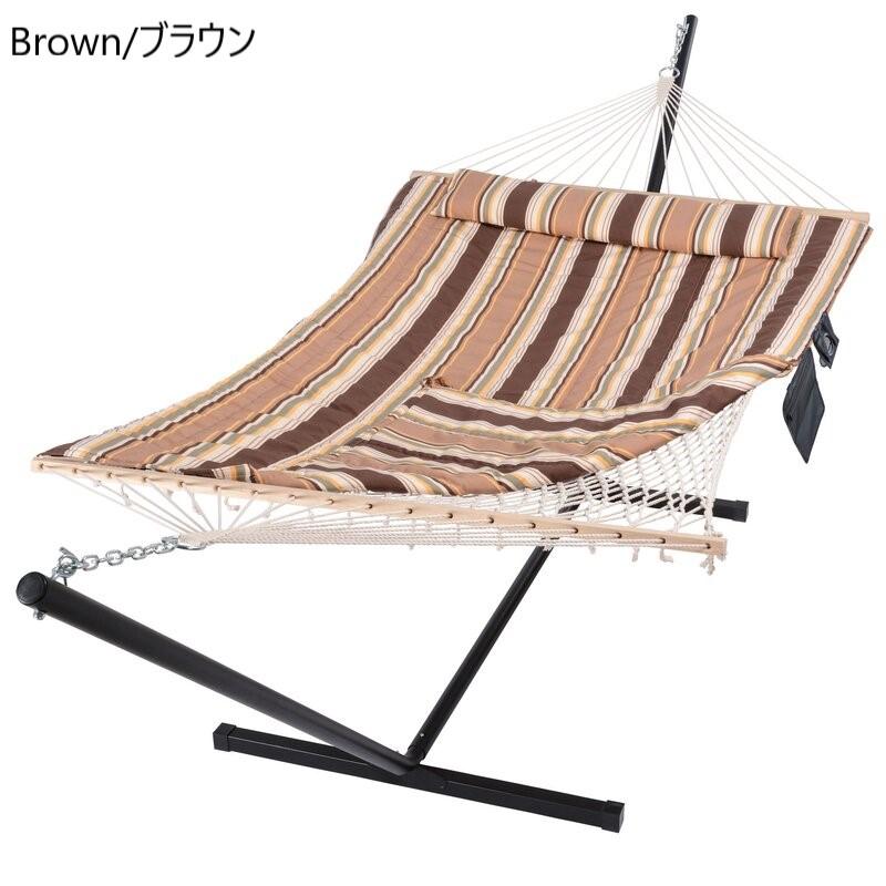 ハンモック スタンド付 ダブル 2人 215kgまで Sol 72 Outdoor Mejias Double Spreader Bar Hammocの画像