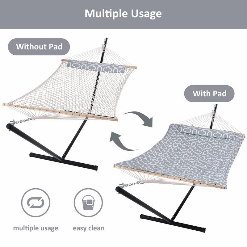 ハンモック スタンド付 ダブル 2人 215kgまで Sol 72 Outdoor Mejias Double Spreader Bar Hammocの画像