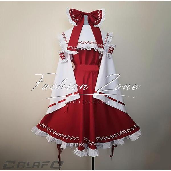 ◇東方Project 風 博麗 霊夢 コスプレ衣装 ウィッグ 靴 ◇東方Project 風 博麗 霊夢 コスプレ衣装 ウィッグ 靴
