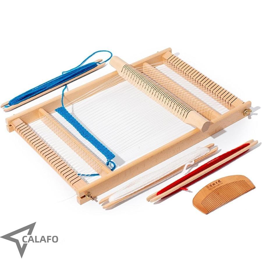 裂き織り機 編み機 機織り機 手織り機 卓上 木製調整可能 簡単 編む  