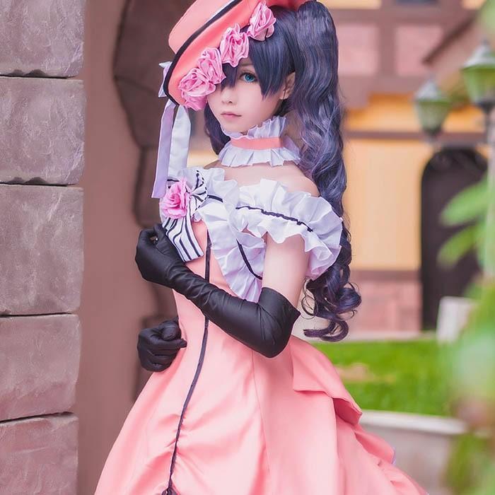 黒執事 駒鳥シエル コスプレ衣装 シエル コスプレ 衣装 ピンク ドレス 