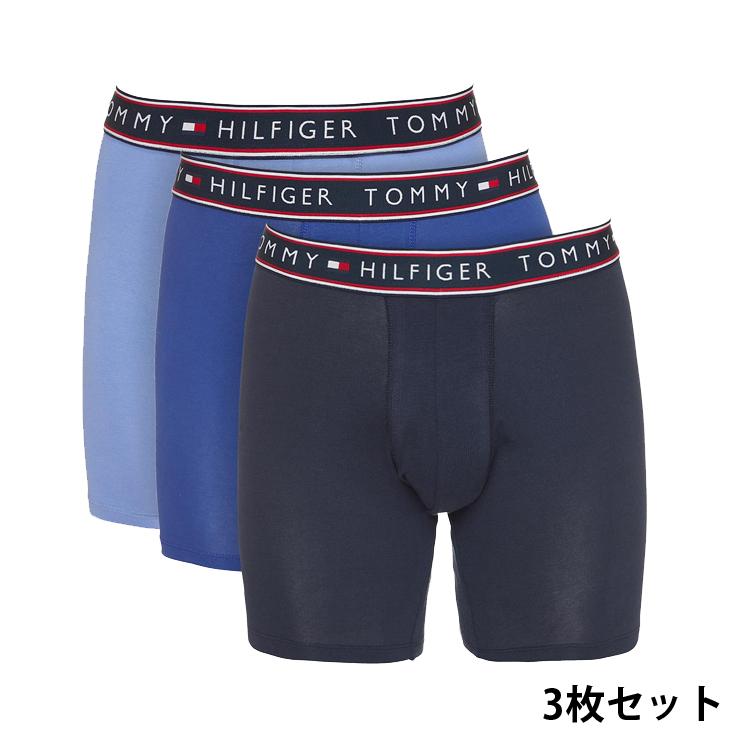 【SALE 20%OFF】トミーヒルフィガー メンズ  吸湿発散性 コットン ストレッチ ボクサーパンツ 3枚セット ロング丈 TOMMY HILFIGER 09t4144464｜calbraith｜04