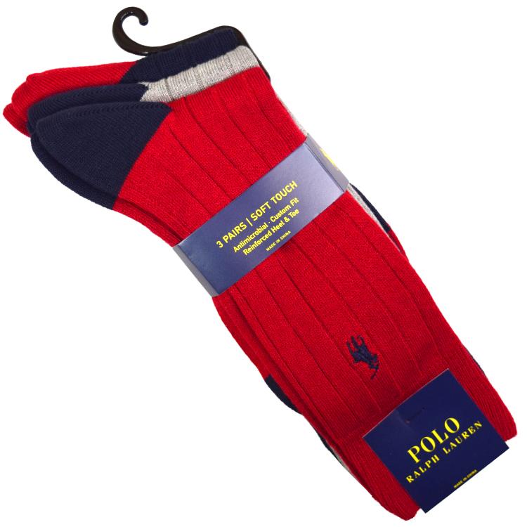 逆輸入 靴下 ラルフローレン 靴下 ソックス メンズ ブランド おしゃれ ポロ ラルフローレン メンズ 靴下 リブ ハイソックス 3足セット レッド グレー ネイビー ビジネス Polo Ralph Lauren 8439pktarrd Www Threeriversofs Com