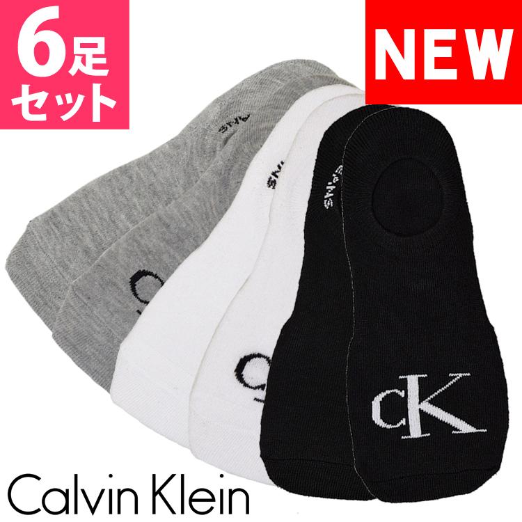 カルバンクライン レディース アンクルソックス 6足セット ブラック