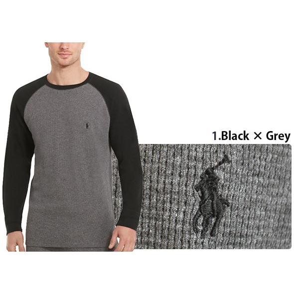 ポロ ラルフローレン メンズ ワッフル クルーネック 長袖 ラグラン T