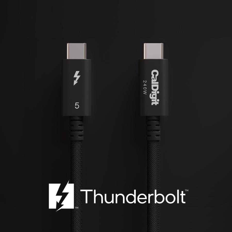 CalDigit CalDigit Thunderbolt 5 (USB-C) Pro Cable（0.5m 編組）[TBT5-P05BB ...