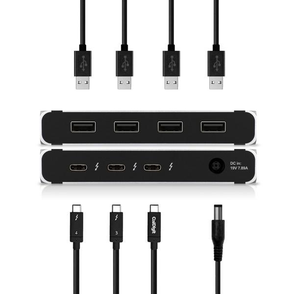 CalDigit Thunderbolt 4 Element Hub - Thunderbolt 4ケーブル (0.8m 