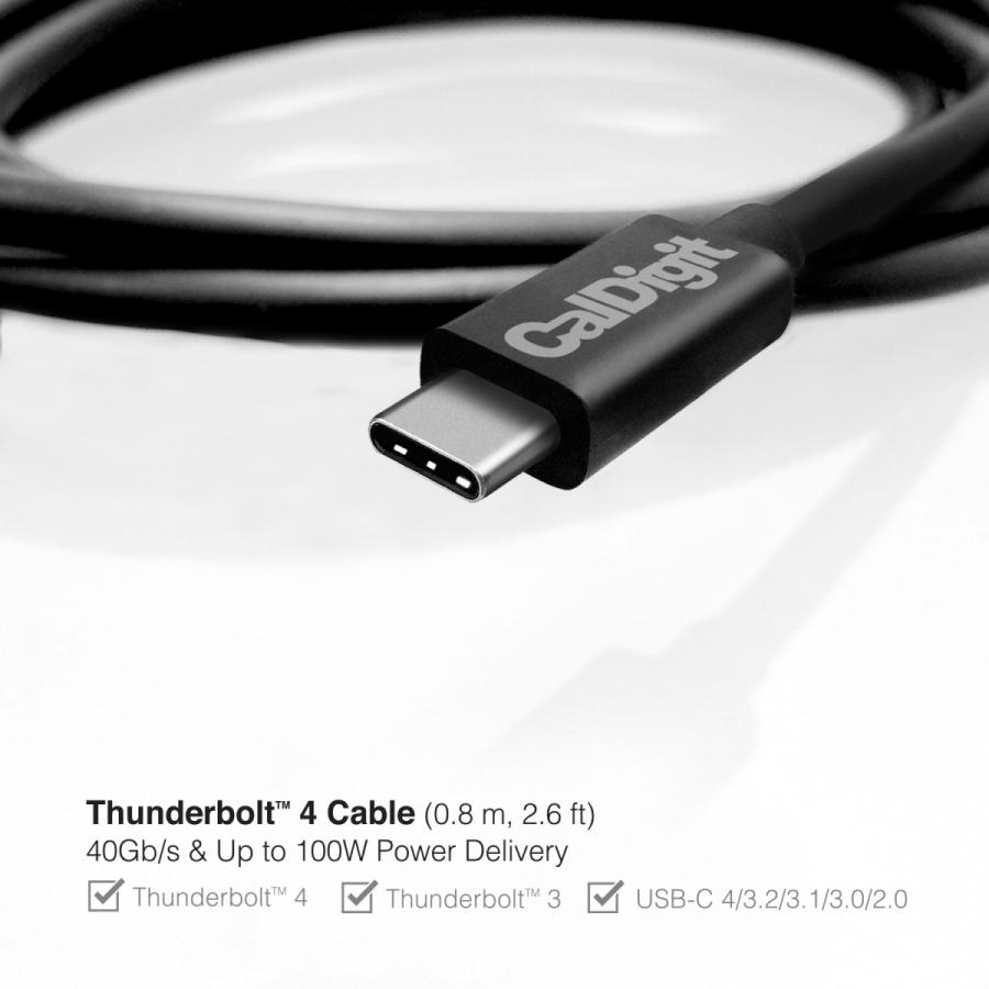 Thunderbolt 4/USB 4ケーブル (0.8m) パッシブ 40Gb/s, 100W, 20V, 5A [TB4-P08B-540]｜caldigit-japan｜03