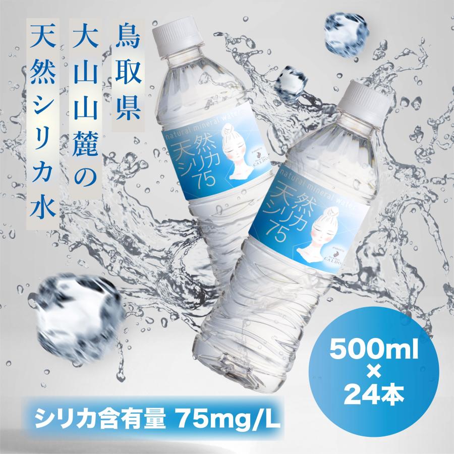 シリカ水 カルド 天然シリカ75 500ml 24本入 シリカ 水 軟水 ミネラル