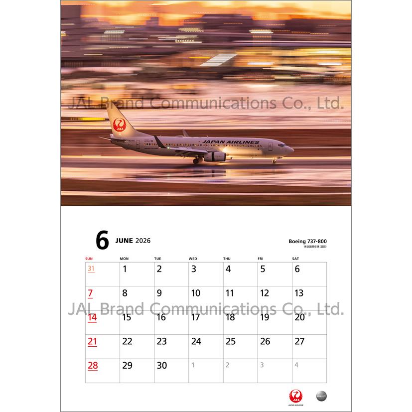 JAL「FLEET」（普通判） 2026年 カレンダー CL26-1135 カレナビ