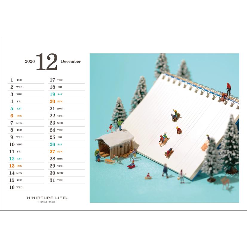 卓上 MINIATURE LIFE（2026.4-2027.3） 2026年 4月始まりカレンダー