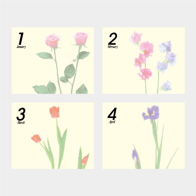 高評価続出！ 名入れカレンダー 2024 壁掛け AC-15 プレス・フラワー 100冊 【RIZ6933848355】(24288円)