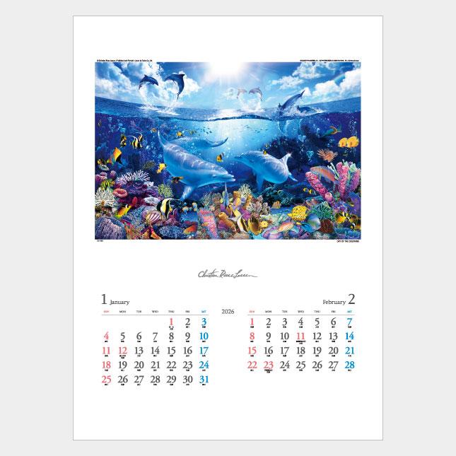 名入れカレンダー 2026 壁掛け TD-759 クリスチャン・リース・ラッセン