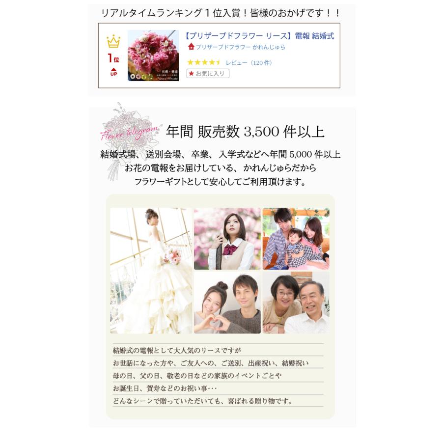 電報 結婚式 プリザーブドフラワー リース 祝電 ブランド激安セール会場 結婚 誕生日 ギフト 送別 祝い 母の日 プレゼント