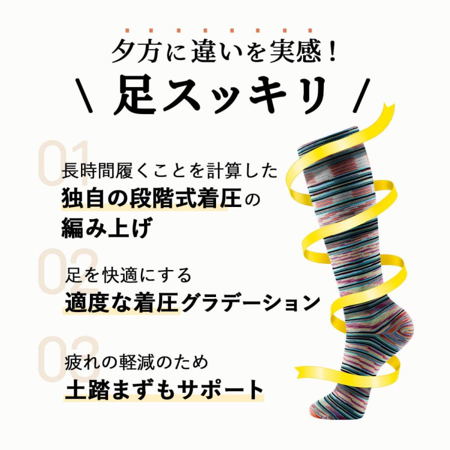 累計販売40万足超：Ja-vie ジャヴィ公式 綿混着圧ハイソックス抗菌防臭｜無地｜適度な着圧で痛くない 綿混だから肌触り抜群。むくみや冷え疲れなどにも。 |  | 27