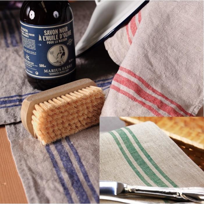 CALIENTE リトアニア リネン 麻 100％ カンパーニュ M クロス キッチン タオル プレースマット 赤・青・緑・黒 | 