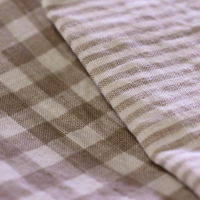 CALIENTE Linea リトアニア リネン 麻 100％ ペイトン ストライプ バスタオル トープ色 bt051 |  | 02