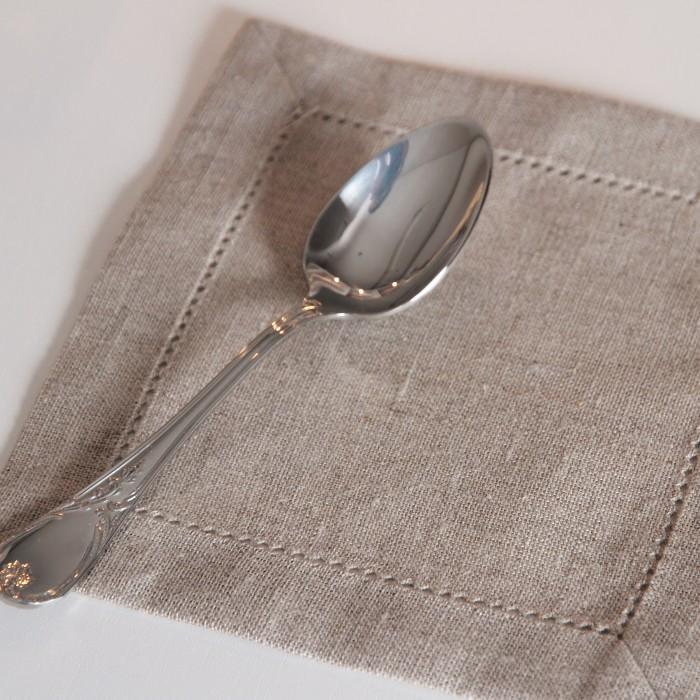 CALIENTE リトアニア リネン 麻 100％ ヘムステッチ ナチュラル リネン カクテルナプキン コースター |  | 01