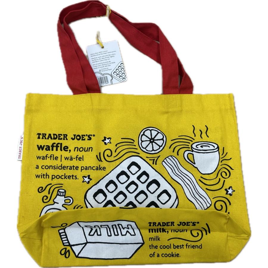 TRADER JOE'S トレーダージョーズ トートバッグ エコバッグ ECO BAG ブレイクファースト 朝食 パン ワッフル トースト